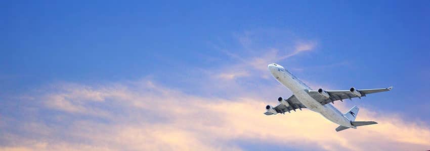 Aeroplane taking off from Manchester